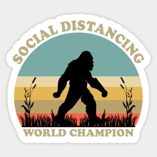 Bigfoot Social Distancing Champion Sticker